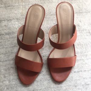 J crew strappy brown sandals - Italian made 8